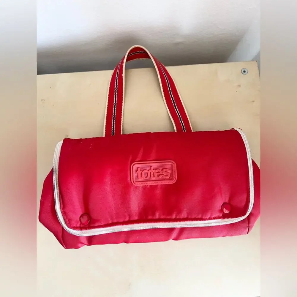 Vintage Totes lunch tote red nylon foldable lunchbox